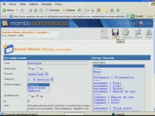 KURS CMS MAMBO 4.5 Moduł wyszukiwarki Google