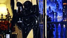 POV_ your quiet glass of wine suddenly turns into a 90s superhero romance🖤(MP4)