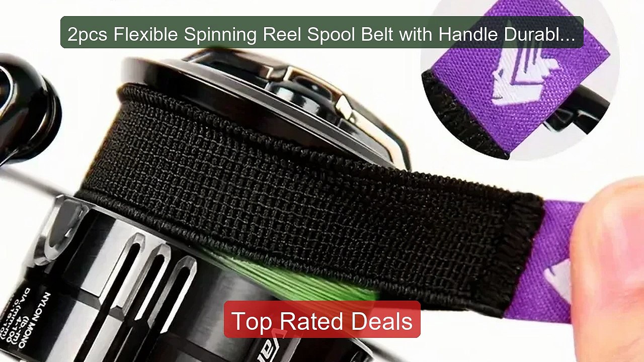 2pcs Flexible Spinning Reel Spool Belt with Handle Durable Elastici ...