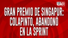 Gran premio de Singapur: Colapinto abandonó en la sprint