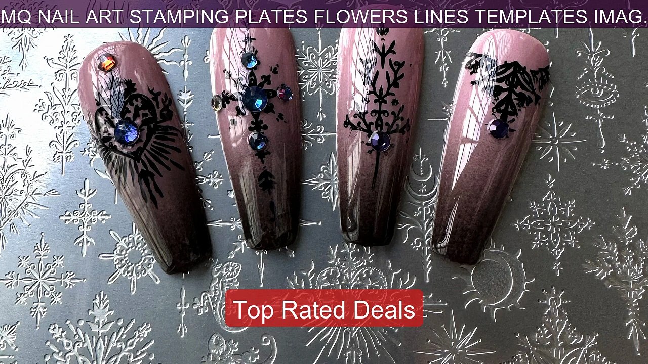 XMQ NAIL ART STAMPING PLATES FLOWERS LINES TEMPLATES IMAGE PLATES ...