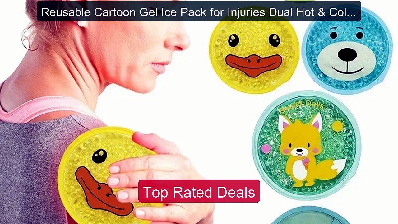 Reusable Cartoon Gel Ice Pack for Injuries Dual Hot & Cold Compress ...