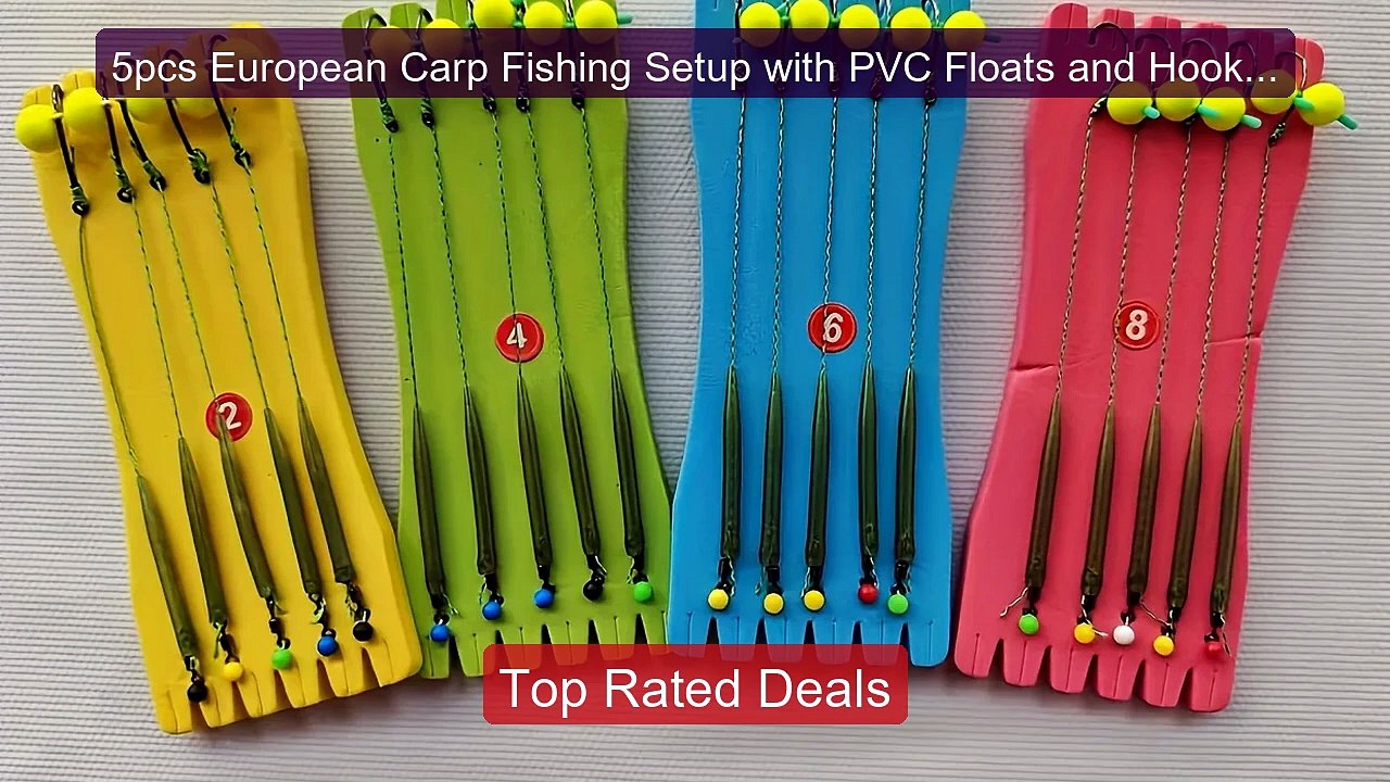 5pcs European Carp Fishing Setup with PVC Floats and Hooks ... -- Top ...