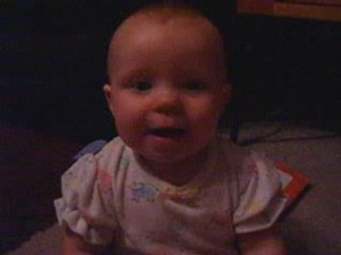 8 month old baby plays Peek a Boo and laughing