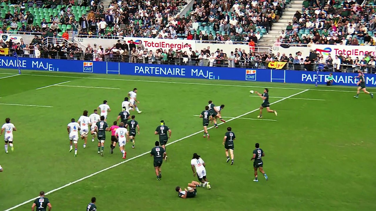 TOP 14 - Essai de Emilien GAILLETON (SP) - Section Paloise - Castres ...