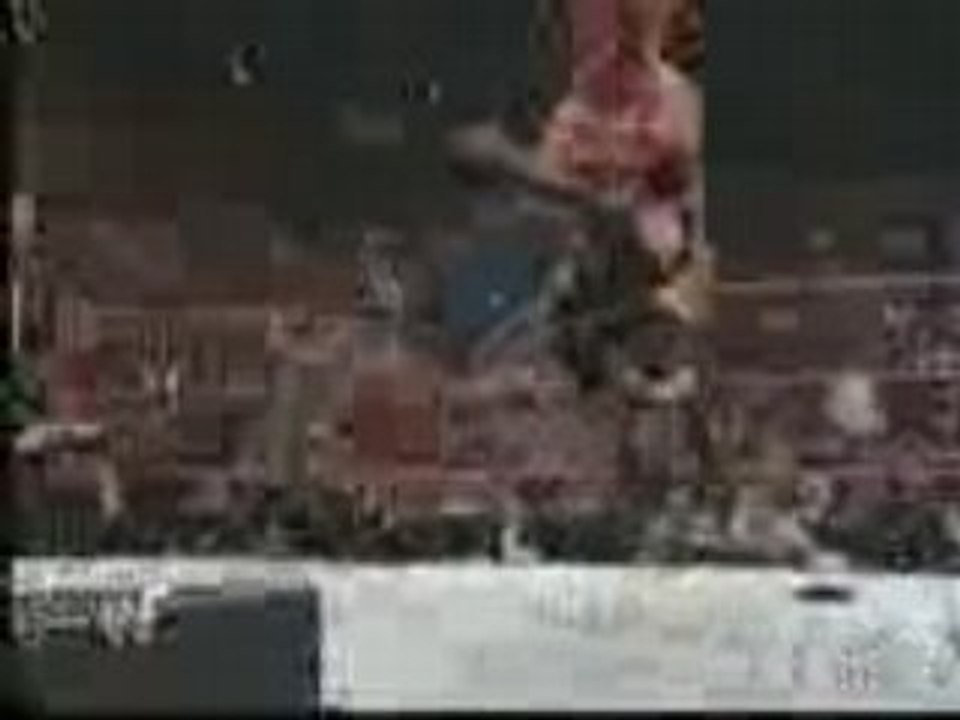 WWE - HHH Pedigrees Mick Foley On Thumbtacks