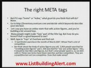 List Building, SEO, & Blogging