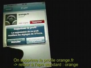 Iphone 3g+ orange debridé comparé avec la version bridée