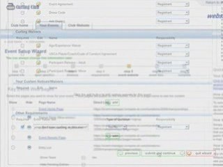 Online event registration software for Curling Clubs