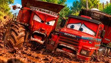 THE EVIL COMBINE HARVESTER ATTACKED THE TALKING SCANIA IN THE BRAZILIAN SIMULATOR