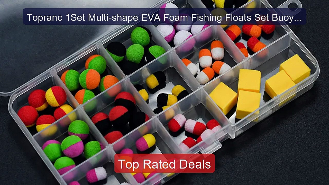 Topranc 1Set Multi-shape EVA Foam Fishing Floats Set Buoyant Bait B ...
