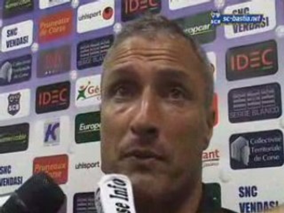 L2 / 2008-09 - Bastia 2-1 Guingamp : Réaction de Bernard Casoni