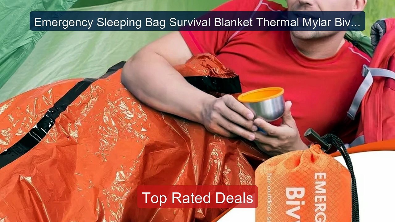 Emergency Sleeping Bag Survival Blanket Thermal Mylar Bivy Sack Li ...