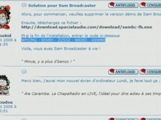 Installation de Sam BroadCaster