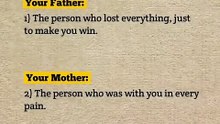 Never Forget These 2 People in Your Life ❤️ ｜ Father & Mother ｜ Emotional Reminder #shorts