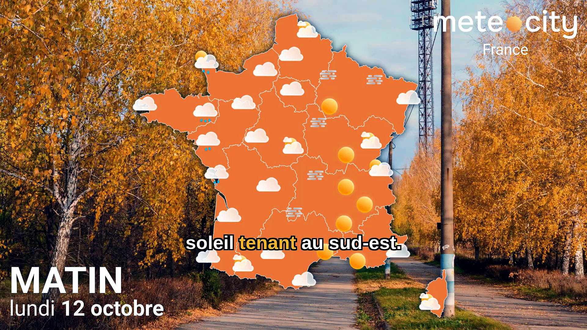 Bulletin météo France du lundi 12 octobre 2026