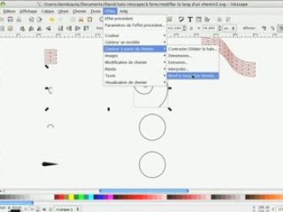 Découverte inkscape05 motif le long d'un chemin (partie 1)