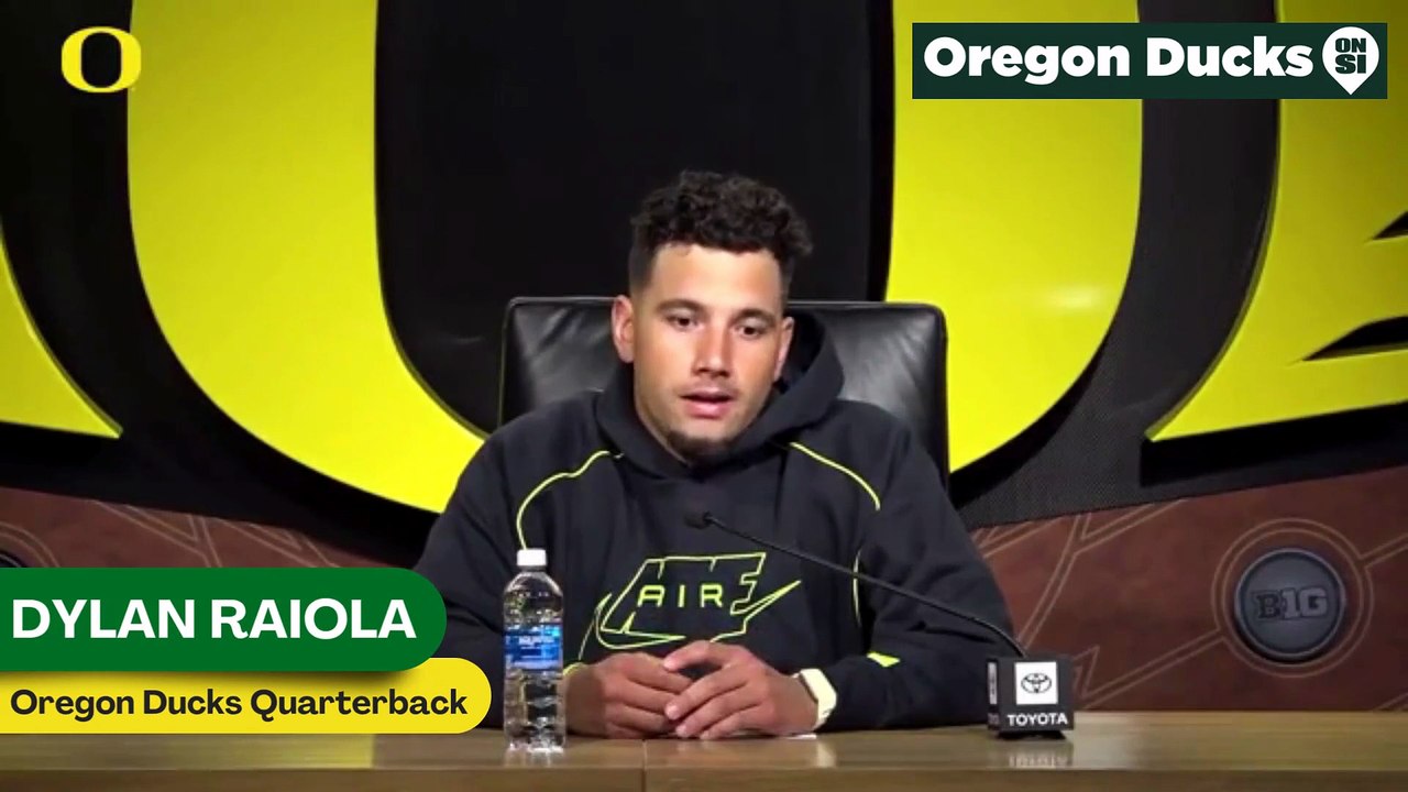 Oregon Ducks discuss Quarterback Dylan Raiola's performance. - video ...