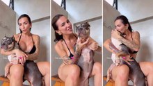 Karol Rosalin mostra antes e depois de banho em sua cachorra e encanta com vídeo