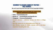 Courses4sale.com — BEGINNER TO ADVANCE COMPLETE YOUTUBE – GIGL COURSES