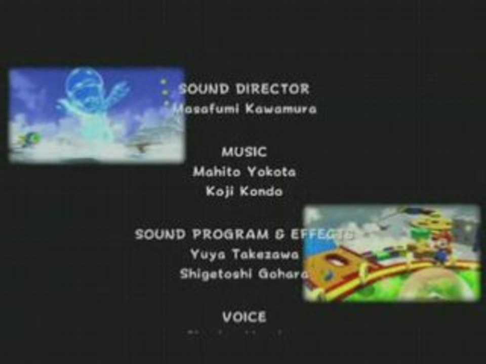 Super Mario Galaxy - Crédits