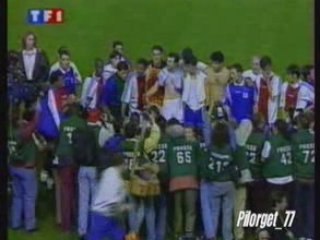 final psg bastia remise de la coupe en 1995