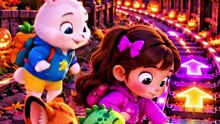 Halloween Train Adventure for Kids | Pumpkin Train Cartoon | Tiny Treasures Adventures