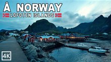 Å, Lofoten Norway – Evening Walking Tour Through a Historic Arctic Fishing Village 4K