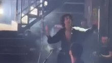 Sombr's Epic Microphone Swing Live on Stage