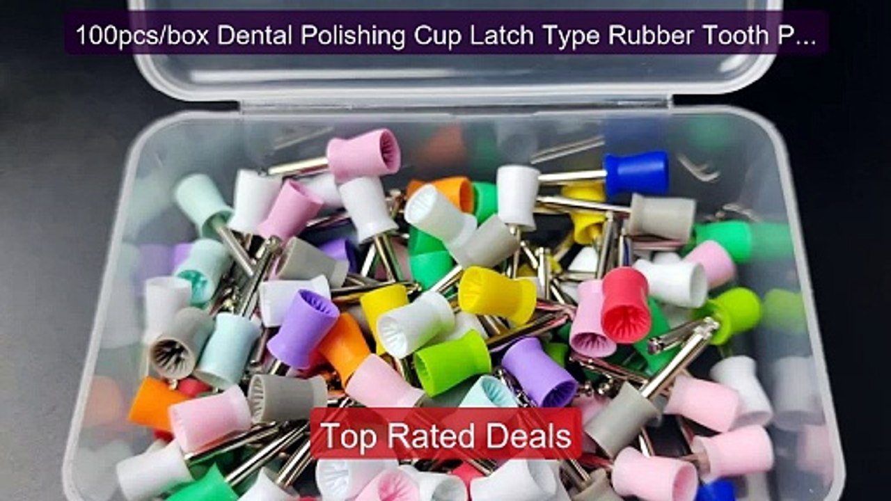 100pcs/box Dental Polishing Cup Latch Type Rubber Tooth Pol... -- Top ...