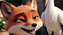 लोमड़ी को उसी की चाल भारी पड़ गई🦊| लोमड़ी और सारस की कहानी 🦊🦩| जैसे को तैसा | Moral Story