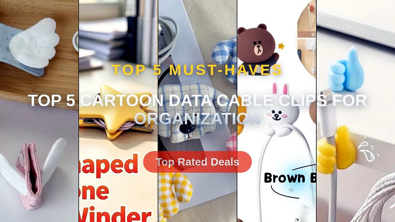 Cheap & Best Top 5 Cartoon Data Cable Clips For Organization Unboxing ...