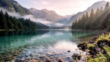 Relaxing Nature ASMR 🌿 Peaceful Mountain Lake & Flowing Water
