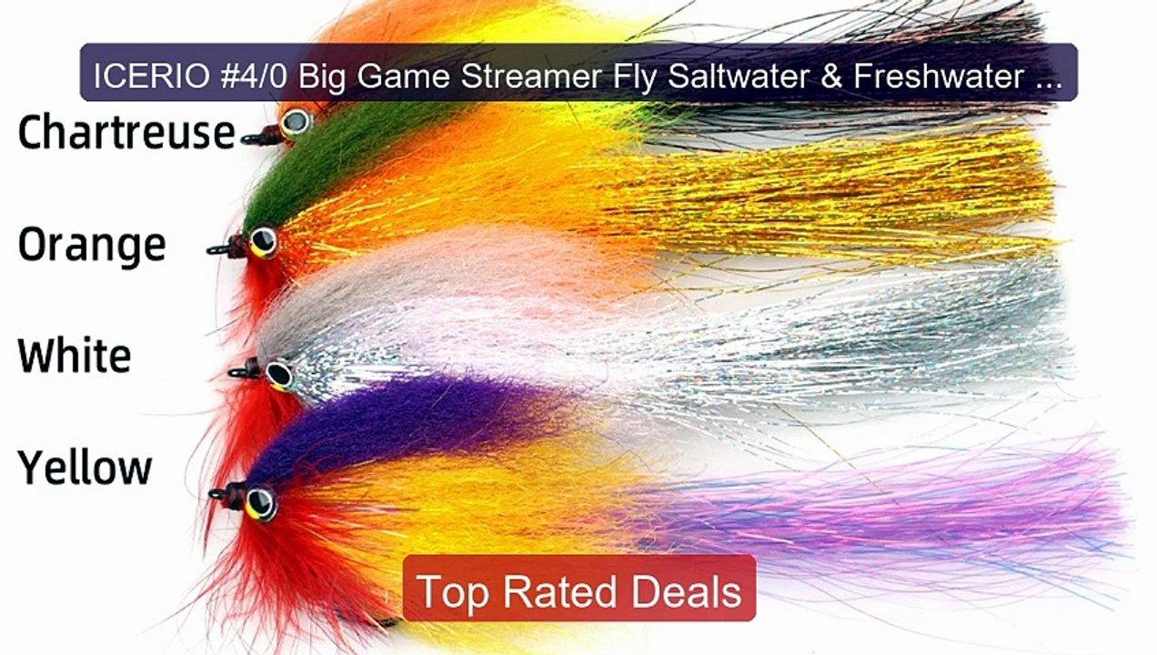 ICERIO #4/0 Big Game Streamer Fly Saltwater & Freshwater Predator ...