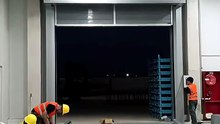 What panel thickness is used in spiral high-speed doors?