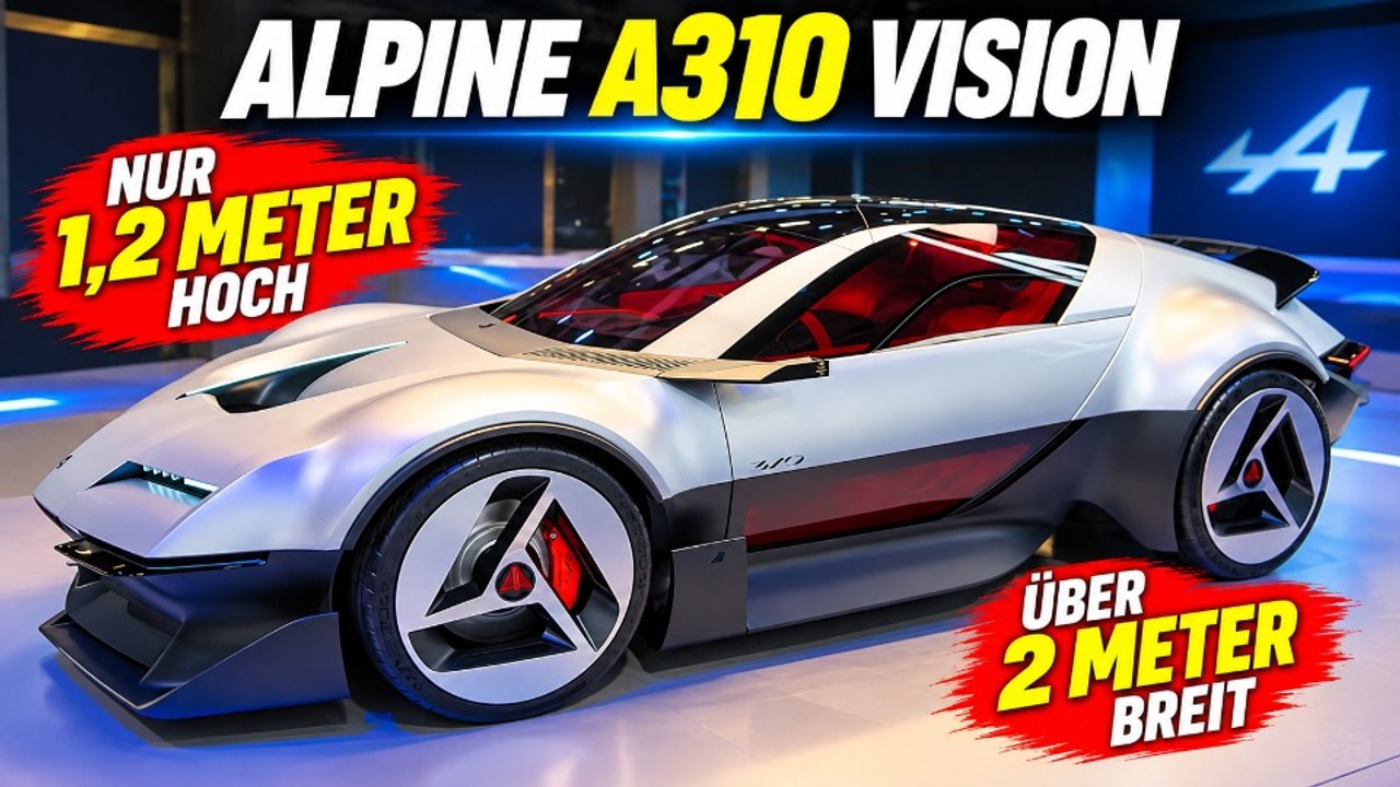 Alpine A310 Vision: Extrem flacher Elektro-Sportwagen mit Retro-DNA!