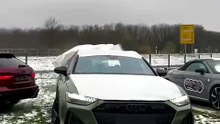 White Audi RS3 in the Snow ❄️🔥 | Aggressive Design amp; German Performance! 🏎️