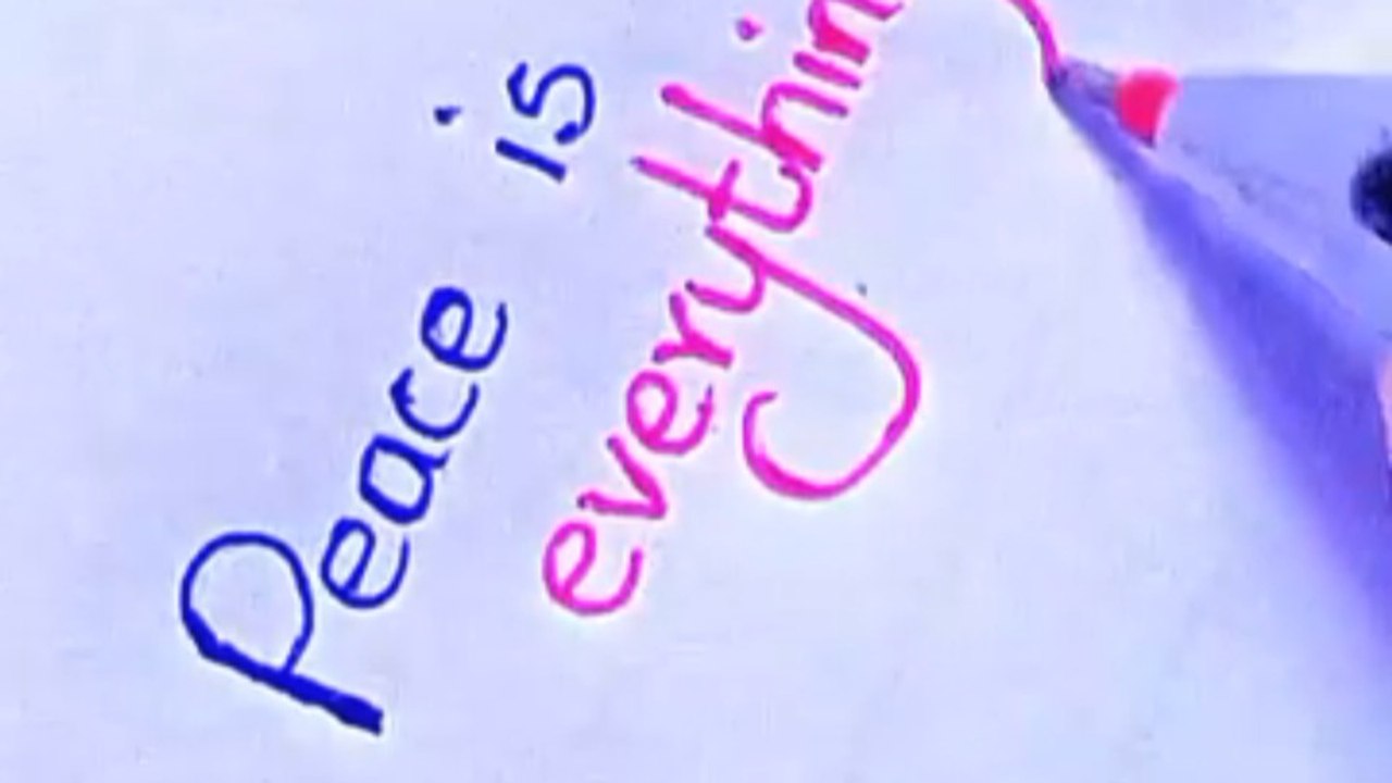 Writing 'Peace is everything' in Beautiful Handwriting | Relaxing ...