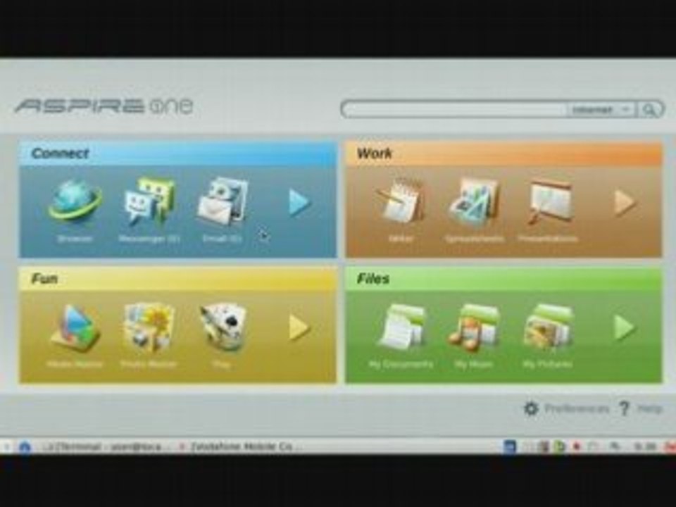 How to install an advanced menu on the Aspire One