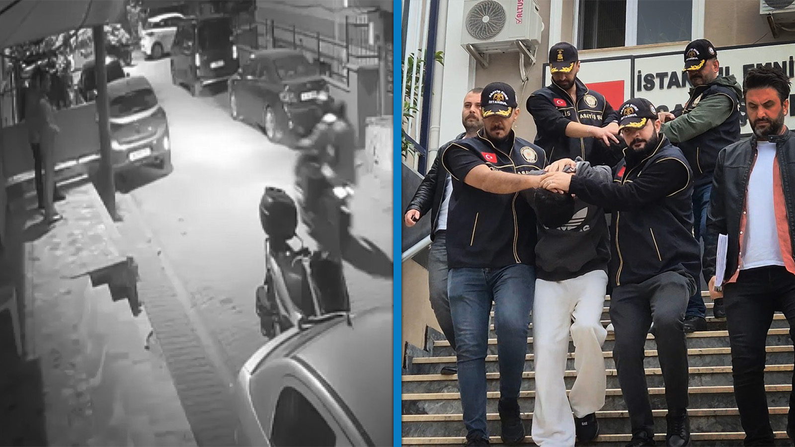 Küçükçekmece'de cinayet anı kamerada; 2 şüpheli yakalandı