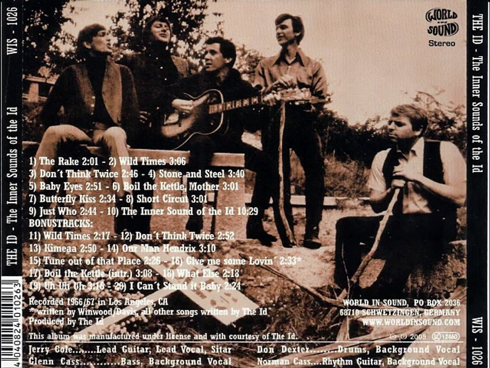 The Id — The Inner Sounds of the Id 1967 (USA, Garage-Psychedelic Rock ...