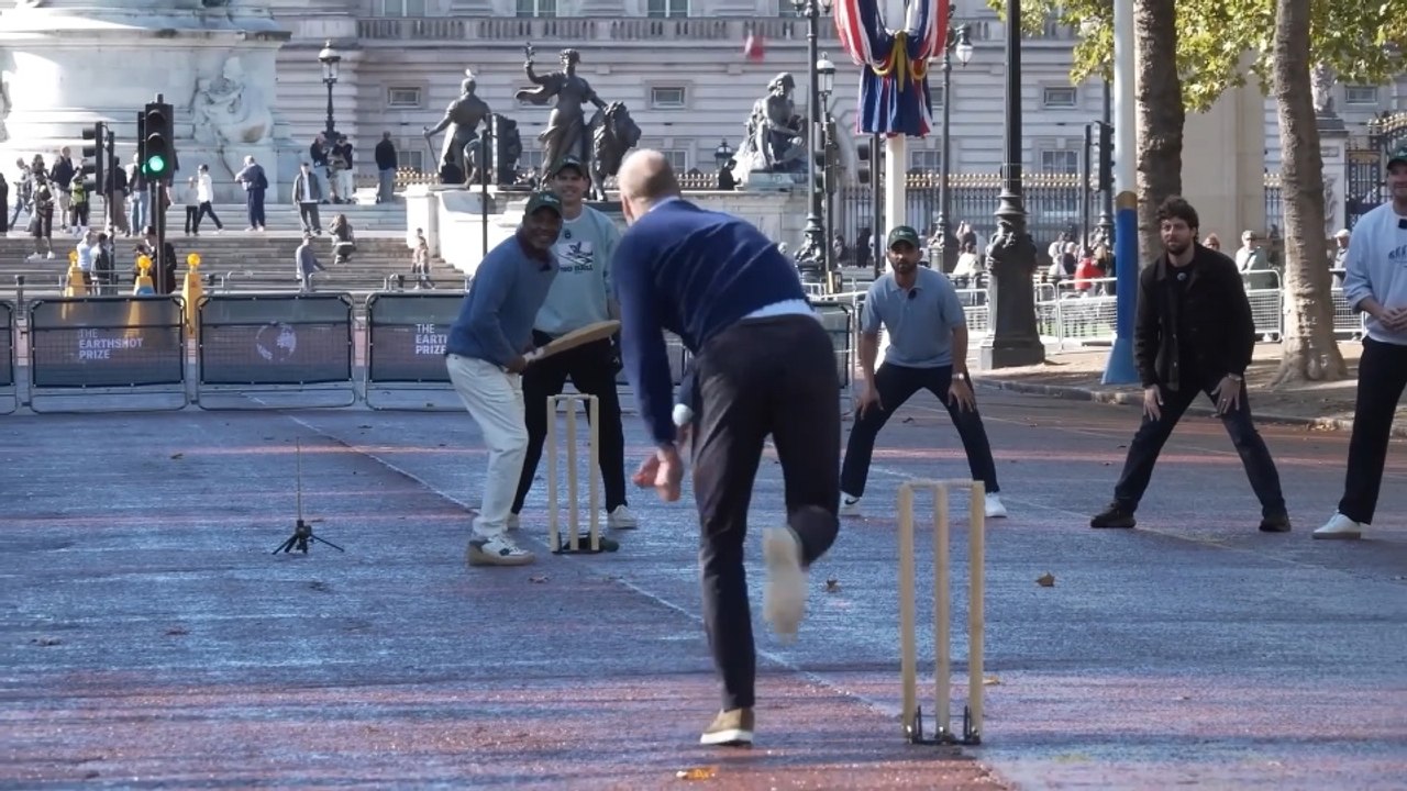 Prince William takes on cricket legends in a surprise match with a global green mission