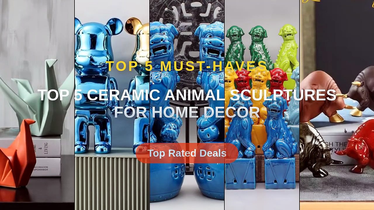 Cheap & Best Top 5 Ceramic Animal Sculptures For Home Decor Unboxing & Review - Ceramic Bull Sculptures and Figurines, H...