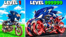 SONIC WOLF'S BIKE: LEVEL 1 to LEVEL 1,000,000 in GTA 5!! (Sonic Movie Mod)