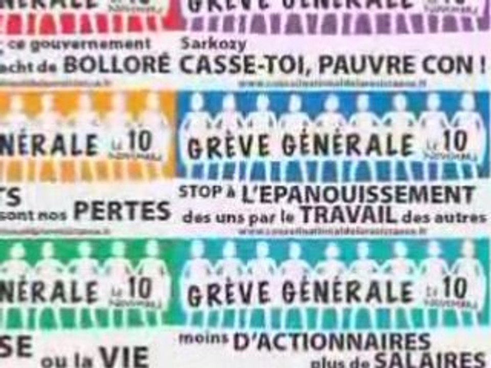 appel à la grêve le 10 novembre 2008