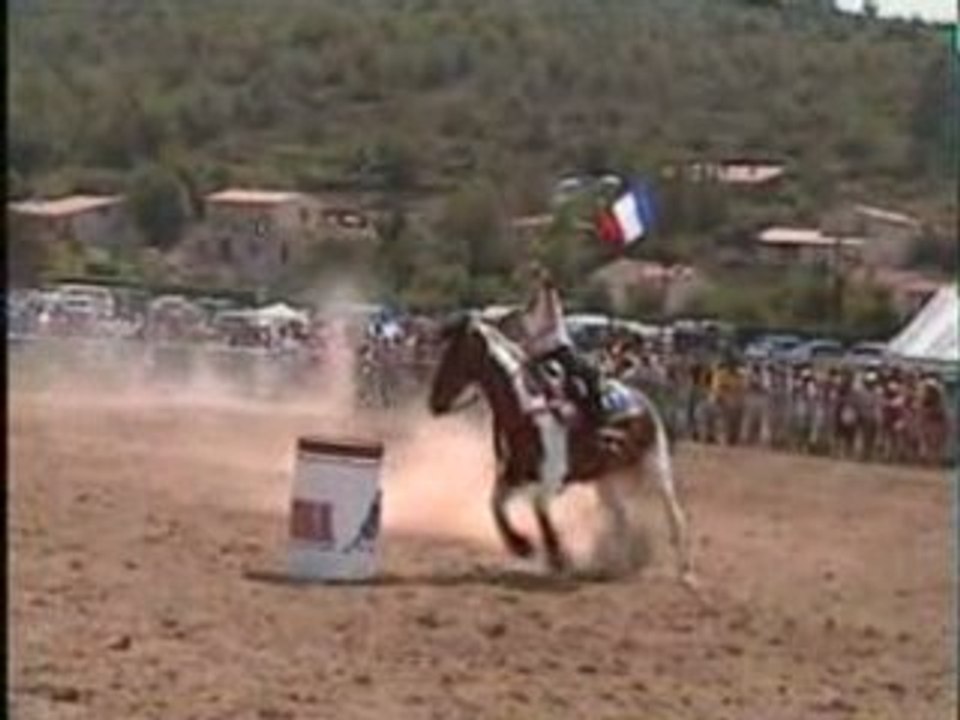 fete du cheval levens 2008 Barrel racing é pole bending