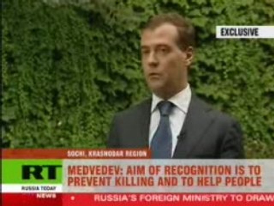 President Medvedev`s exclusive interview with Russia Today