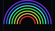Balls Bounce Up Through Seven Rainbow Arcs - Satisfying ASMR