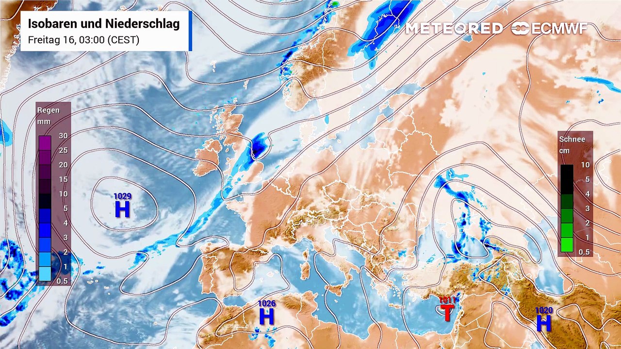 Im westlichen mittelmeerraum bilden sich am sonntag und montag  neue unwetter