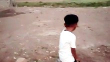 Cute Village Boy Playing in Ground - Indian Rural Childhood Fun